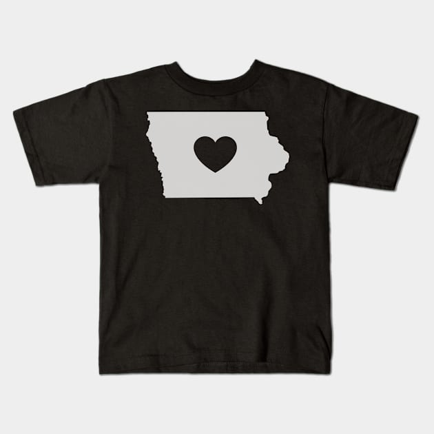 Iowa Love Heart Kids T-Shirt by helloshirts